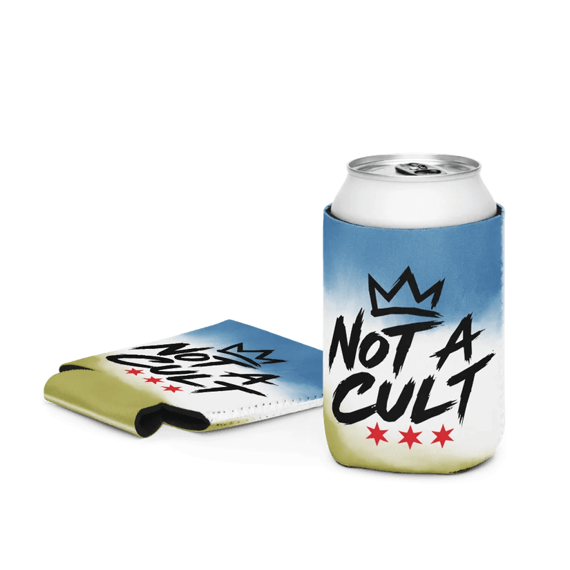 Not A Cult Logo Can Cooler product mockup