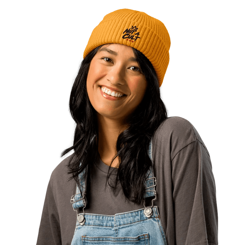 Not A Cult Black Logo Fisherman Beanie product mockup